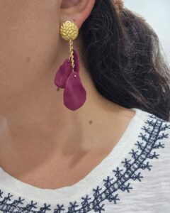 Pendientes Pétalos Amapola | Arcilla polimérica