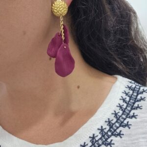 Pendientes Pétalos Amapola | Arcilla polimérica