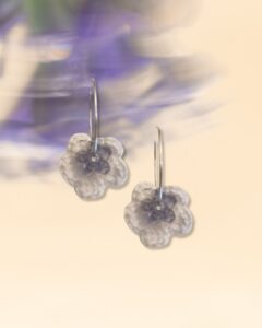 Pendientes Jazmín Azul & ganchillo