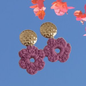 Pendientes Buganvilla | Ganchillo