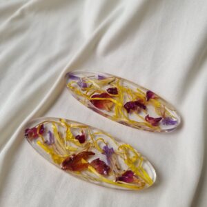 Pasador para el pelo | Pétalos rosa, margarita y lavanda