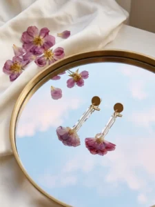 Pendientes flor de Malva