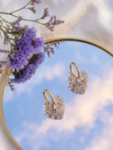 Pendientes de Lavanda | Modelo Corazón