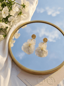 Pendientes Pensamiento | Blanco